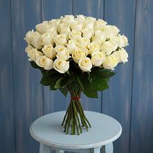Букет 51 Белая роза Эдлесс Лав в Островцы