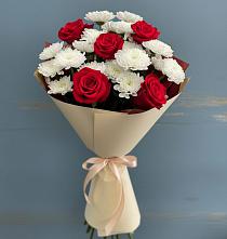 Букет цветов из:  Розы и Хризантемы в Островцы