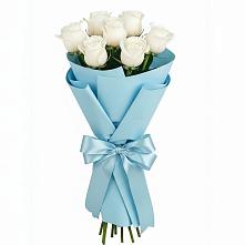 Букет 7 белых роз Проуд в Островцы