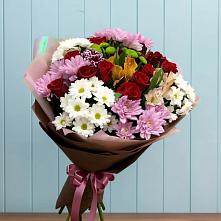 Букет цветов из:  Розы, Хризантемы и Альстромерии в Островцы