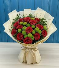 Букет цветов из:  Розы и Хризантемы в Островцы