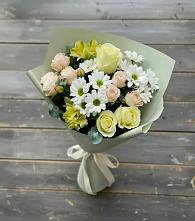 Букет цветов из:  Альстромерии, Розы и Хризантемы в Островцы