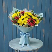 Букет цветов из:  Альстромерии и Хризантемы в Островцы